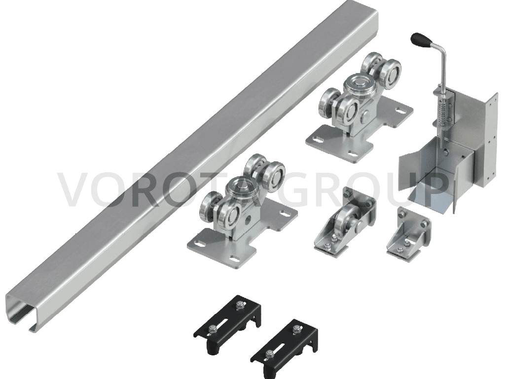 Система роликов и направляющих для балки х/к 95х88х5 L=7000